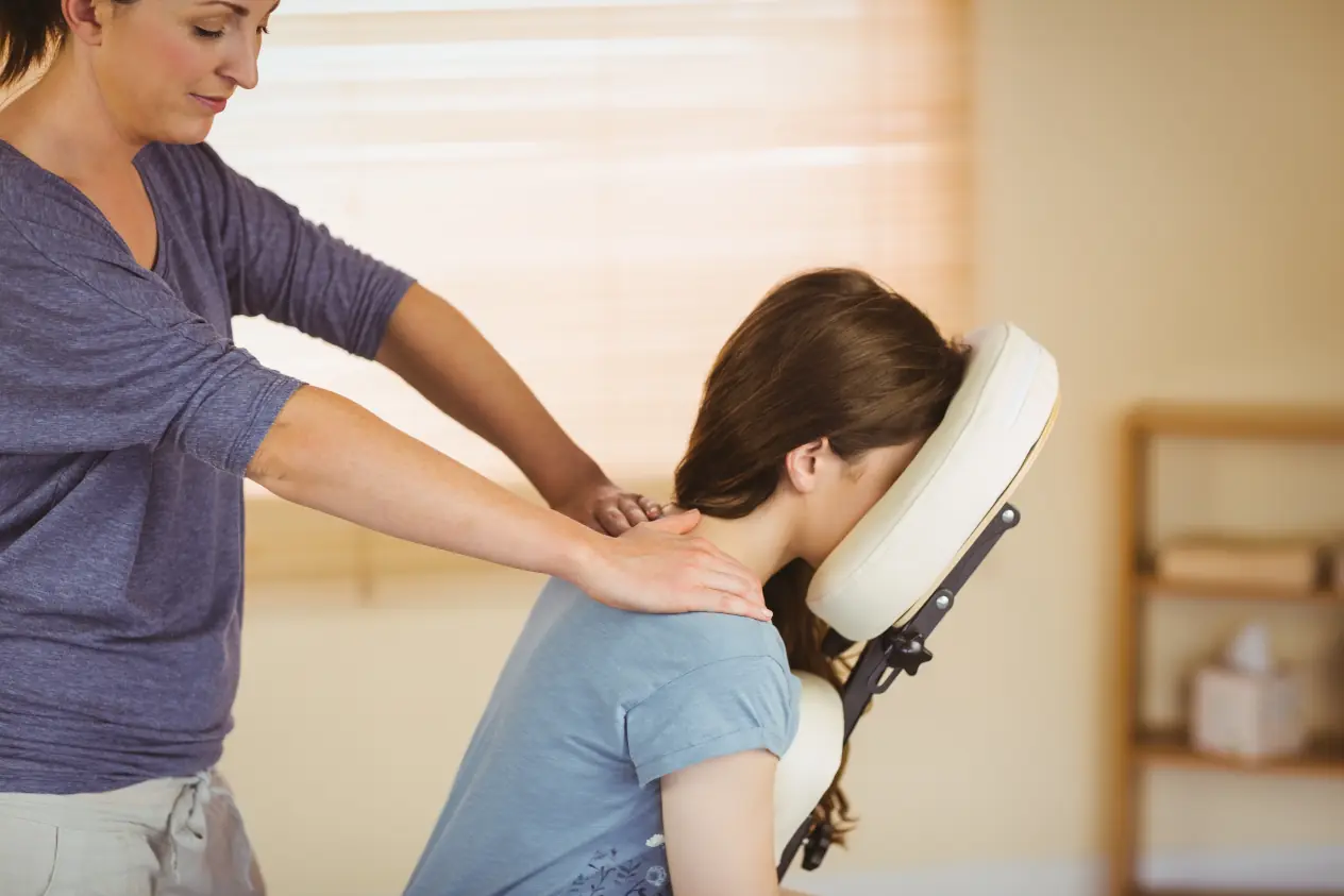 Masaje relajante, descontracturante y silla